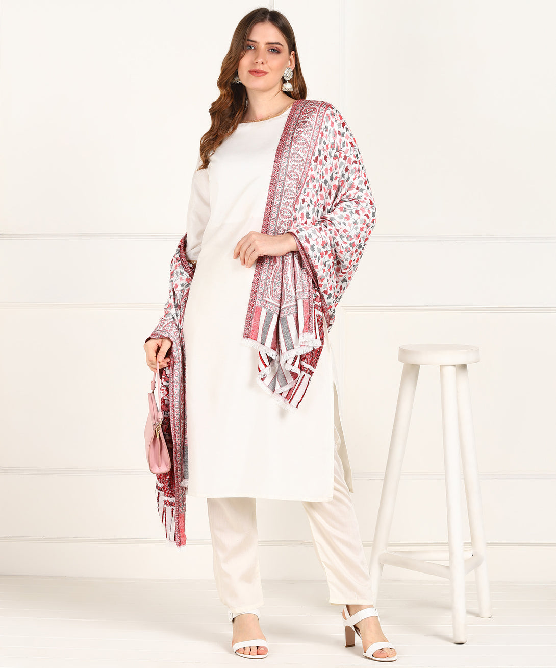 Jayri Women Pure Wool Shawl| Shawl For Women| Warm Woolen Winters Styles BEIGE