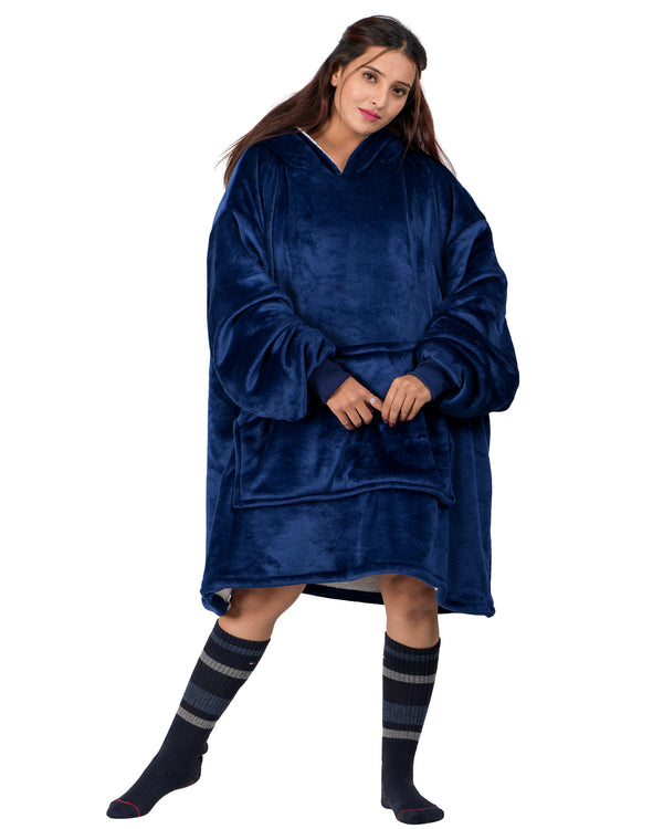 Wearable Sherpa Blanket Hoodies for Women,Men and Children | Thick & Warm, Oversized Hoodie Blanket with Large Front Pockets