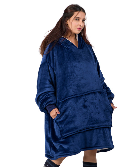 Wearable Sherpa Blanket Hoodies for Women,Men and Children | Thick & Warm, Oversized Hoodie Blanket with Large Front Pockets